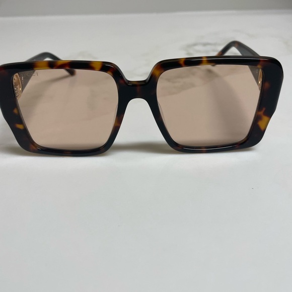 Gucci Brown Rectangular Glasses - Picture 2 of 6